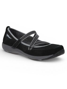 Dansko Black And Gray Hazel Cross Strap Mary Jane Shoes